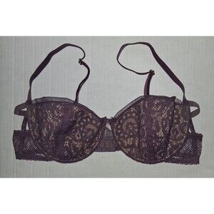 victoria secret bra 38c Purple With Fish Net On Sides